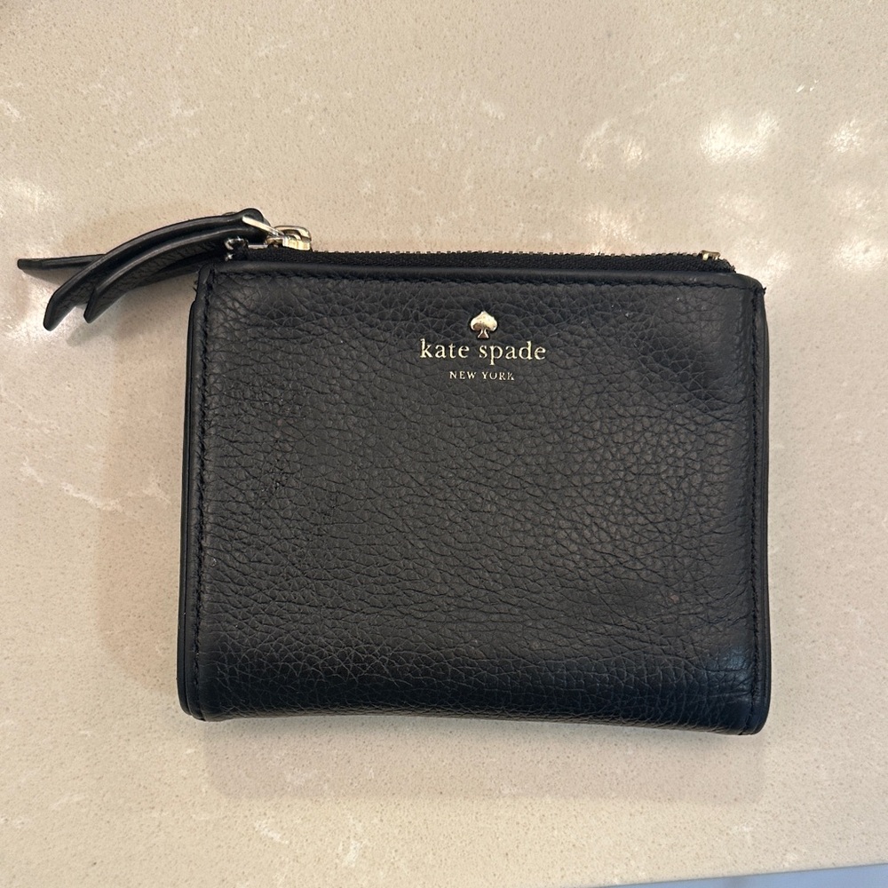 Kate Spade Black Pebbled Leather Wallet